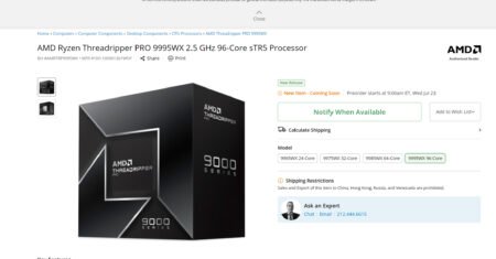 <div>AMD ThreadRipper PRO 9995WX could sell for $13,000 — yes, it’s over 2x the price of the 96-core EPYC 9655 and I just wished Intel had a direct competitor</div>